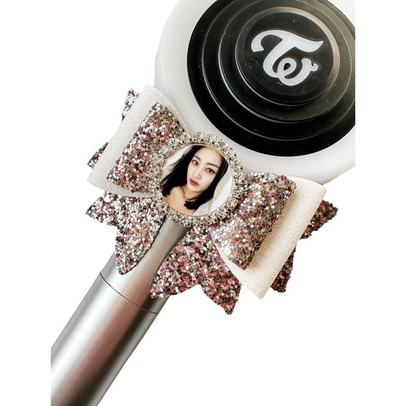 Jihyo Twice Light Stick Bow Deco Decoration Kpop with Photo Accessory - Picture 1 of 1